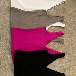 Express Women’s body contour Top Set - Fuchsia, Gray, White, Black